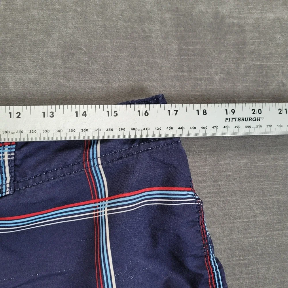 Billabong Y2K Plaid Swim Trunks Board Shorts Drawstring‎ Size 34